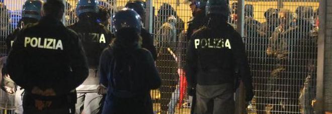 Controlli della Polizia allo stadio Menti Controlli della Polizia allo stadio Menti