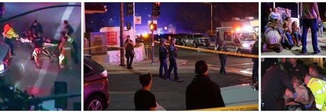Los Angeles, entra in un bar di universitari e spara. «Tredici morti». Era incappucciato e vestito di nero e non parlava