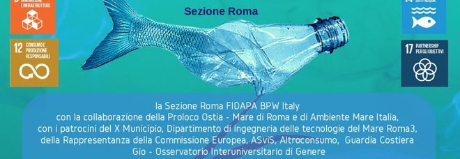 ‘La donna e il mare’: convegno plastic free a Ostia con Fidapa Bpw Italy