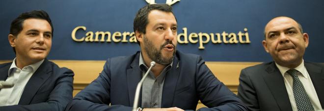 Nuccio Altieri, Matteo Salvini e Roberto Marti Nuccio Altieri, Matteo Salvini e Roberto Marti