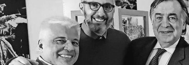John Turturro con Leoluca Orlando, sindaco di Palermo,
e i vertici del Teatro Massimo