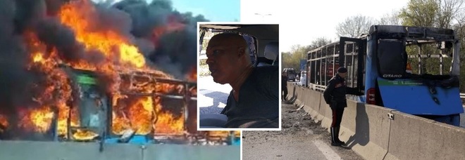 Autista senegalese dirotta bus con 51 bimbi e lo incendia: 14 feriti. «Basta morti in mare»