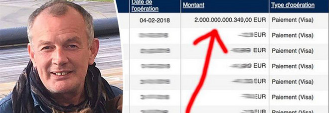 Gli accreditano sul conto
duemila miliardi di euro
e vive ore di popolarità