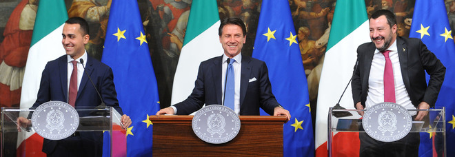 Di Maio, Conte, Salvini Di Maio, Conte, Salvini