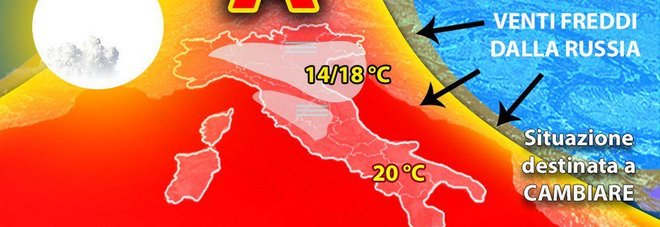 Meteo, caldo addio:
dalla Russia arriva
il primo freddo/Previsioni