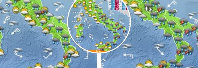 Meteo, allerta maltempo: da stasera venti forti e piogge su tutto il Centro-Sud Meteo, allerta maltempo: da stasera venti forti e piogge su tutto il Centro-Sud