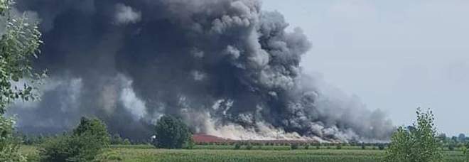 Colonna di fumo nero:
incendio in un'azienda
di pollame: «Restate in casa»