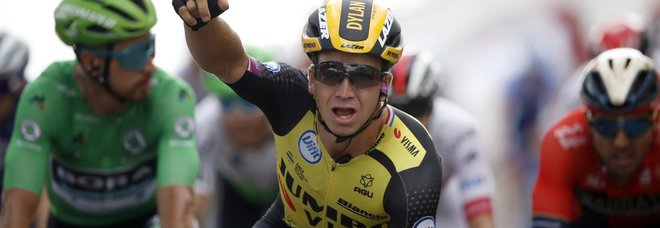 Dylan Groenewegen
vince la 7/a tappa
Ciccone resta in maglia gialla