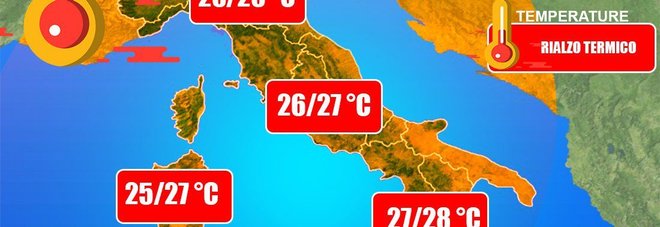 Meteo, altro che autunno: torna il caldo «fino a 28°». Ma da mercoledì piogge al Nord Meteo, altro che autunno: torna il caldo «fino a 28°». Ma da mercoledì piogge al Nord