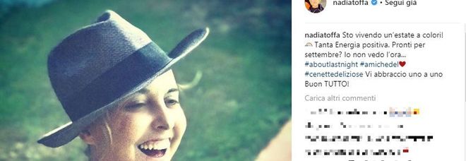 Nadia Toffa sorridente
sui social, poi la novità:
«Pronti per settembre?»