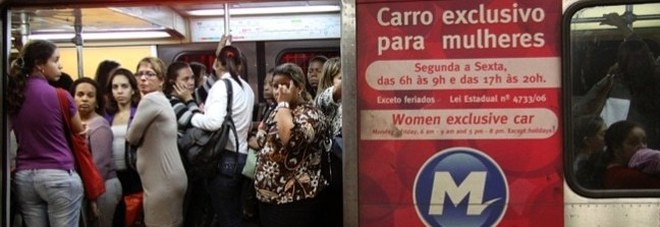 Brasile, il 97% delle donne molestata sui mezzi pubblici