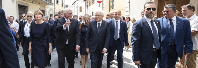 Eccidio nazista di Vinca, il presidente tedesco Steinmeier davanti a Mattarella: «Provo solo vergogna» Eccidio nazista di Vinca, il presidente tedesco Steinmeier davanti a Mattarella: «Provo solo vergogna»