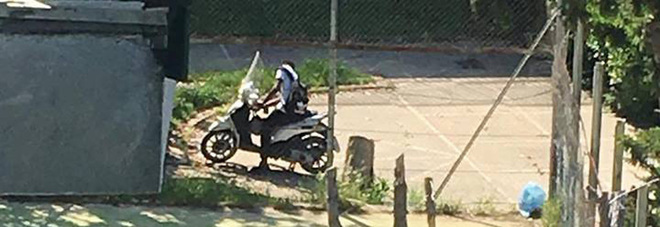 Scooter all'interno del parco Scooter all'interno del parco