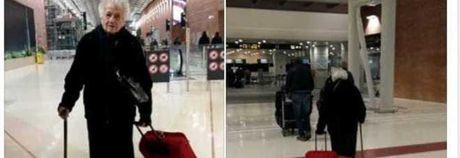 Nonna Irma in partenza per il Kenia dall'aeroporto Nonna Irma in partenza per il Kenia dall'aeroporto