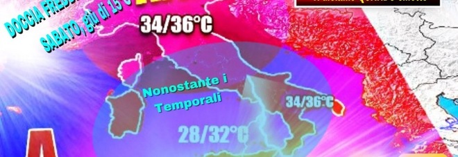 Meteo, ancora caldo e afa
«Da venerdì il crollo
15° in meno». Ecco dove