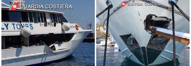 Traghetto contro yacht alle Eolie, cinque feriti. «La nave non ha rispettato la precedenza» Traghetto contro yacht alle Eolie, cinque feriti. «La nave non ha rispettato la precedenza»
