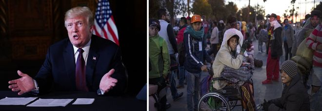 Trump pronto all'uso di «forza letale» contro la carovana di migranti