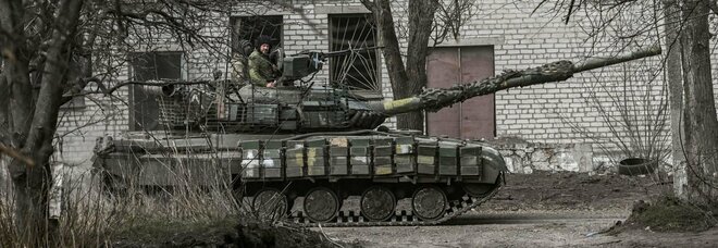 Tank ucraino a Bakhmut