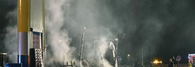 L'incendio di ieri sera L'incendio di ieri sera