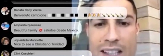 Ronaldo saluta l'Italia sui social: «Come stai? Tutto bene?» Video
