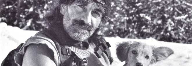 Mauro Corona e il suo amico Roci Mauro Corona e il suo amico Roci