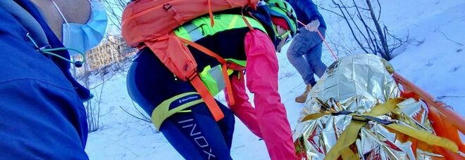 Intervento del soccorso alpino (foto da pagina facebook del Corpo nazionale del Soccorso alpino del Lazio)