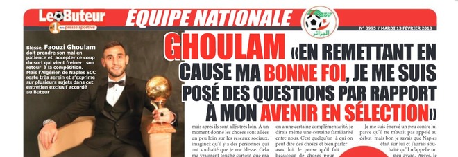 Ghoulam, l'infortunio ed il gruppo
«Questo Napoli è la mia famiglia»