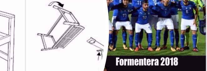 Italia senza Mondiali, l'ironia sui social: da Formentera all’Ikea
