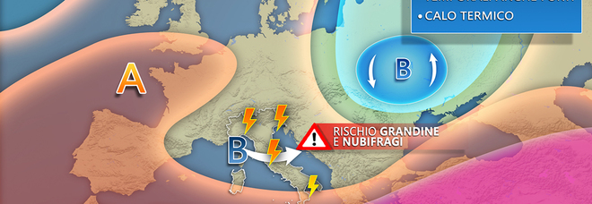 Arrivano temporali, caldo giù
Rischio grandine e nubifragi
guarda dove e quando