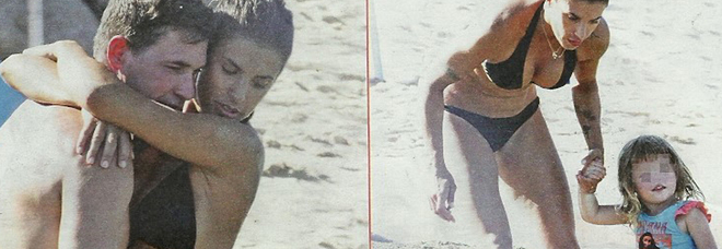 Elisabetta Canalis prima
dei quarant'anni, vacanze
al mare con Brian e la figlia