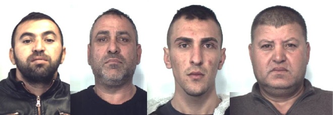 Alcuni degli arrestati della "banda del rame"