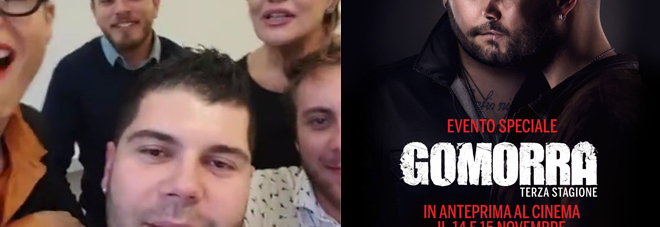 Il cast di Gomorra 3 in diretta su Facebook e la locandina dell'anteprima al cinema Il cast di Gomorra 3 in diretta su Facebook e la locandina dell'anteprima al cinema