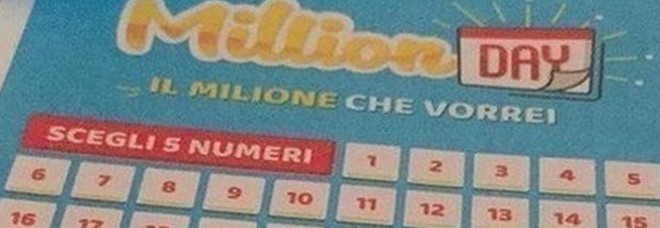 Million Day, numeri vincenti estrazione di sabato 3 agosto 2019