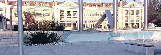 Lancia il bastone al cane nella vasca in piazza: il gioco le costa caro Lancia il bastone al cane nella vasca in piazza: il gioco le costa caro