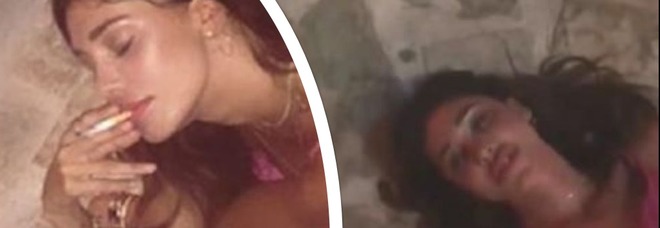 Belen Rodriguez finisce
a terra alla festa
di compleanno di Iannone