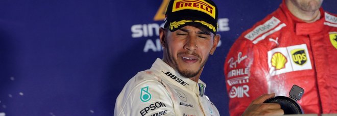 La Ferrari di Sebastian Vettel a Singapore