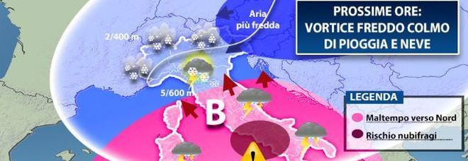 Meteo, l'inverno è arrivato:
la burrasca si sposta
nel centro Italia/Previsioni