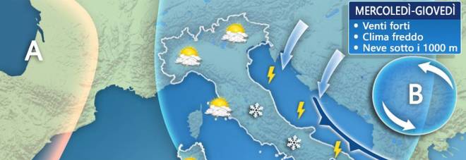 Arriva una coda dell'inverno
Neve anche sotto i 1000 m
temperature giù di 10 gradi
