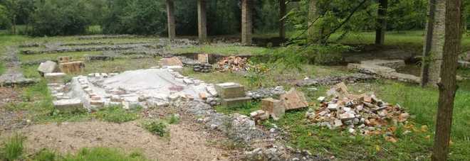 La zona del parco archeologico a Pordenone La zona del parco archeologico a Pordenone
