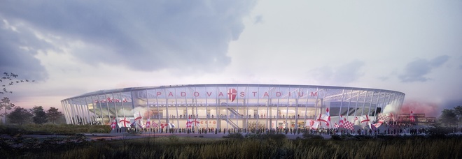 Ecco il nuovo stadio Euganeo: 16.500 posti, 12 salottini per i vip Ecco il nuovo stadio Euganeo: 16.500 posti, 12 salottini per i vip