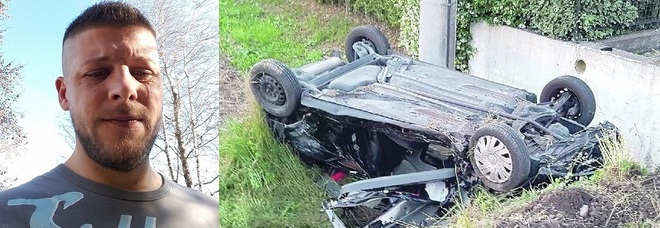 Auto contro il muro
e poi capovolta nel fossato
Muore a 30 anni