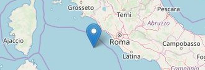 Terremoto, scossa nel Tirreno vicino Roma