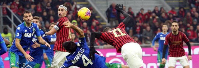 Niente tris per il Milan, pari del Sassuolo a San Siro. Leao, traversa e palo