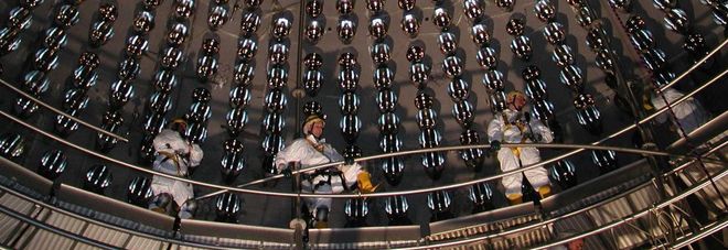 Una delle macchine dei Laboratori del Gran Sasso Una delle macchine dei Laboratori del Gran Sasso