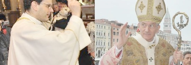 Don Massimiliano D'Antiga e il patriarca di Venezia Francesco Moraglia Don Massimiliano D'Antiga e il patriarca di Venezia Francesco Moraglia