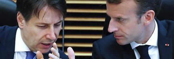 Il premier Conte e il presidente Macron a Bruxelles Il premier Conte e il presidente Macron a Bruxelles