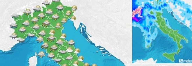 Ondata di maltempo in arrivo dal Nord, netto calo delle temperature Ondata di maltempo in arrivo dal Nord, netto calo delle temperature