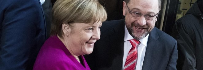 Germania, svolta nelle trattative: c'è accordo su grande coalizione Schulz: «Risultato eccezionale» Germania, svolta nelle trattative: c'è accordo su grande coalizione Schulz: «Risultato eccezionale»