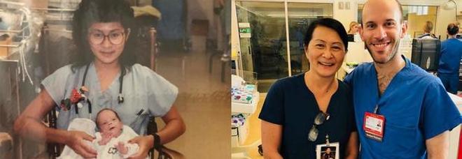 Infermiera salva il bimbo prematuro, 28 anni dopo sono colleghi nello stesso ospedale Infermiera salva il bimbo prematuro, 28 anni dopo sono colleghi nello stesso ospedale