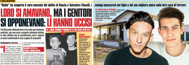 "Riccardo e Manuel si amano, genitori si opponevano: li hanno uccisi" "Riccardo e Manuel si amano, genitori si opponevano: li hanno uccisi"